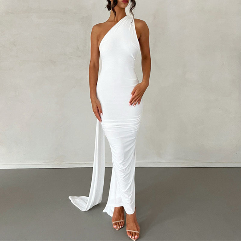 Halter Lace-up Backless Maxi Dress