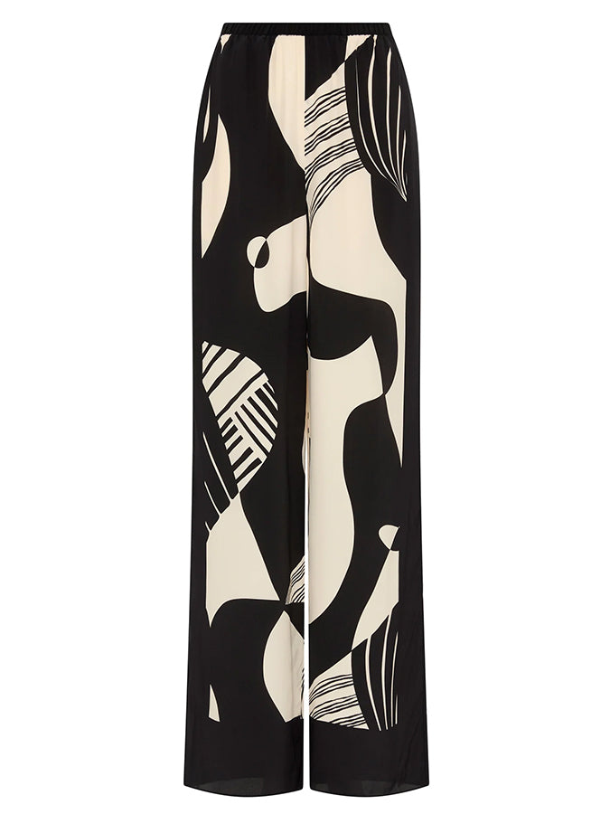 Long Sleeves Printed Blouse and Pants Sets