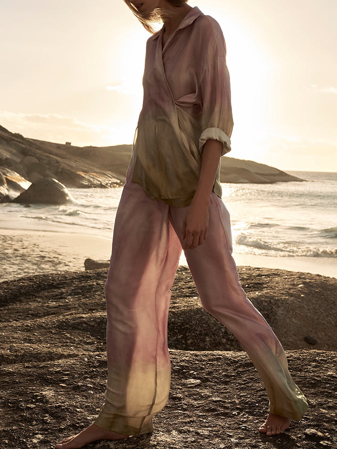 Long Sleeves Printed Shirt and Pants Sets