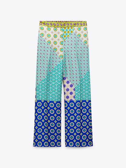 Printed Long Sleeves Shirt and Pants Sets
