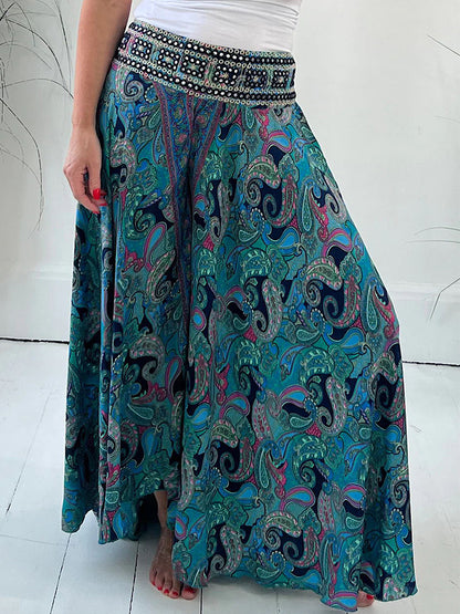 Loose Printed Wide-leg Pants