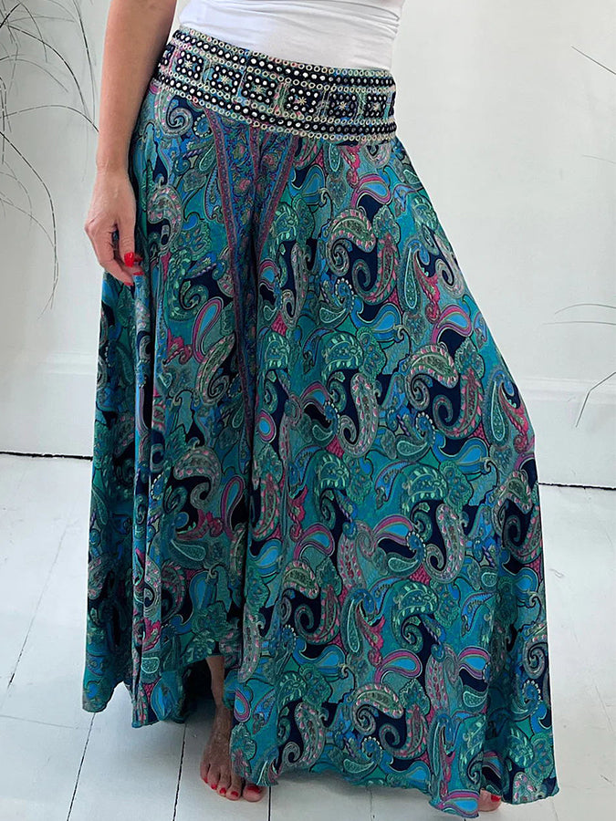 Loose Printed Wide-leg Pants