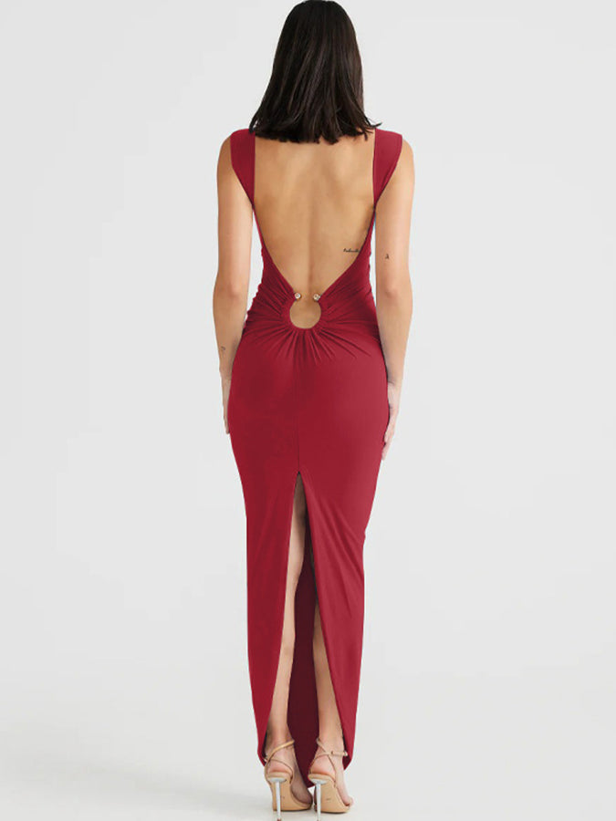 Backless Strap Maxi Dress
