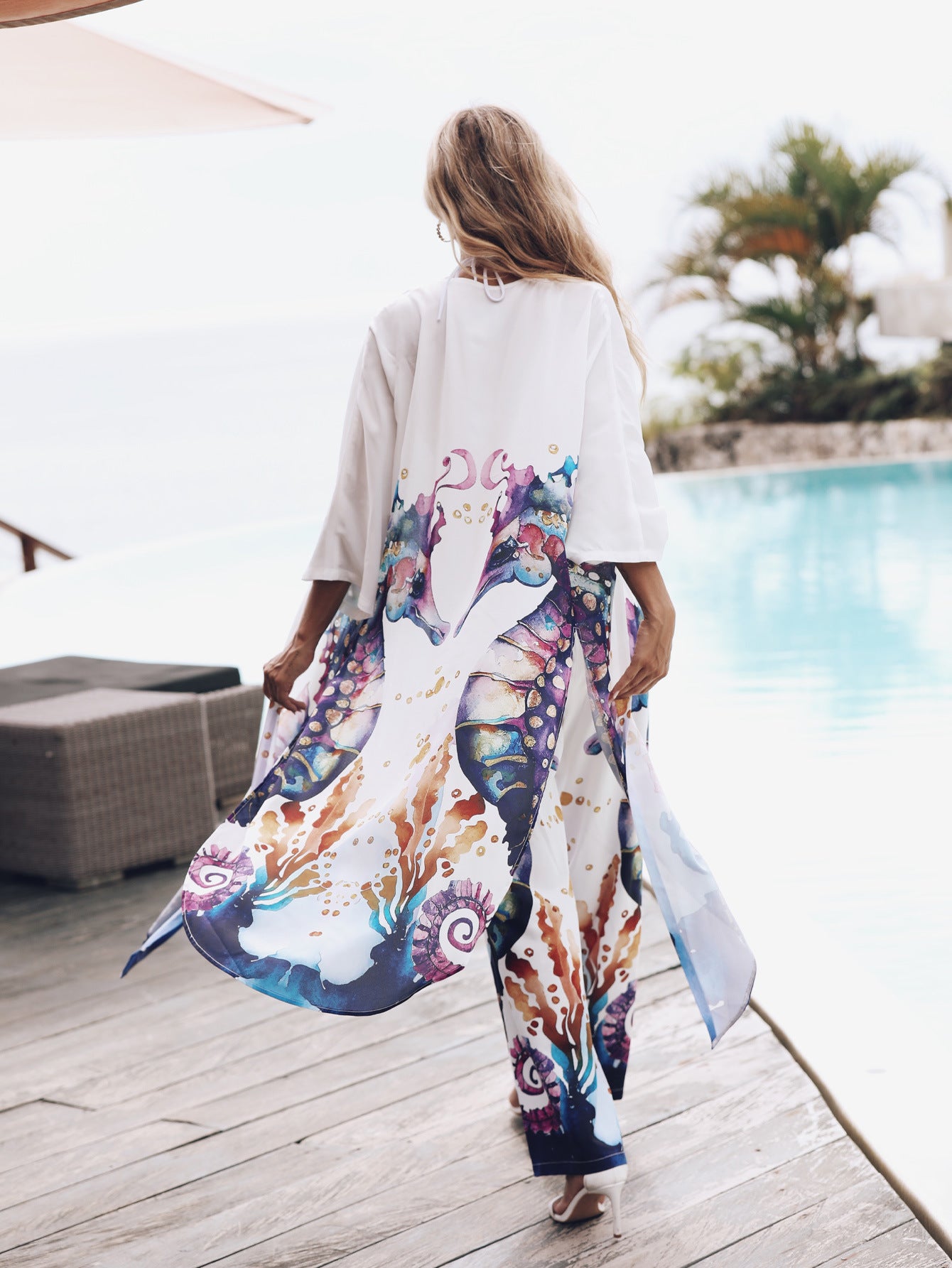 Holiday Printed Kimono and Pants Sets