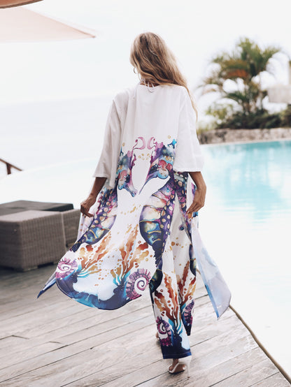Holiday Printed Kimono and Pants Sets