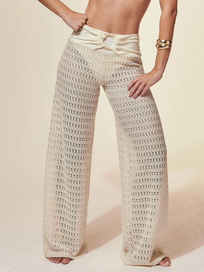 Halter Neck Bikini and Crochet Pants