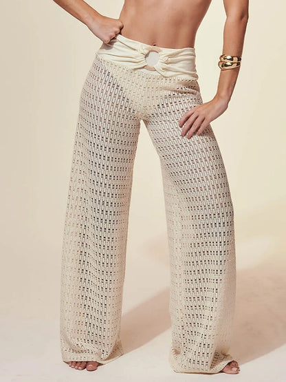 Halter Neck Bikini and Crochet Pants