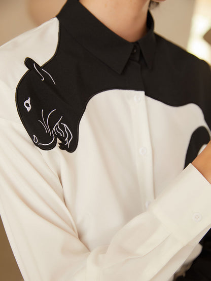 Panther Grace Embroidered Blouse