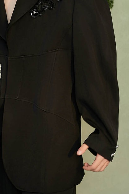Crystal Vine Embellished Coat