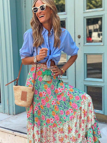 Ruffle Half Skirt