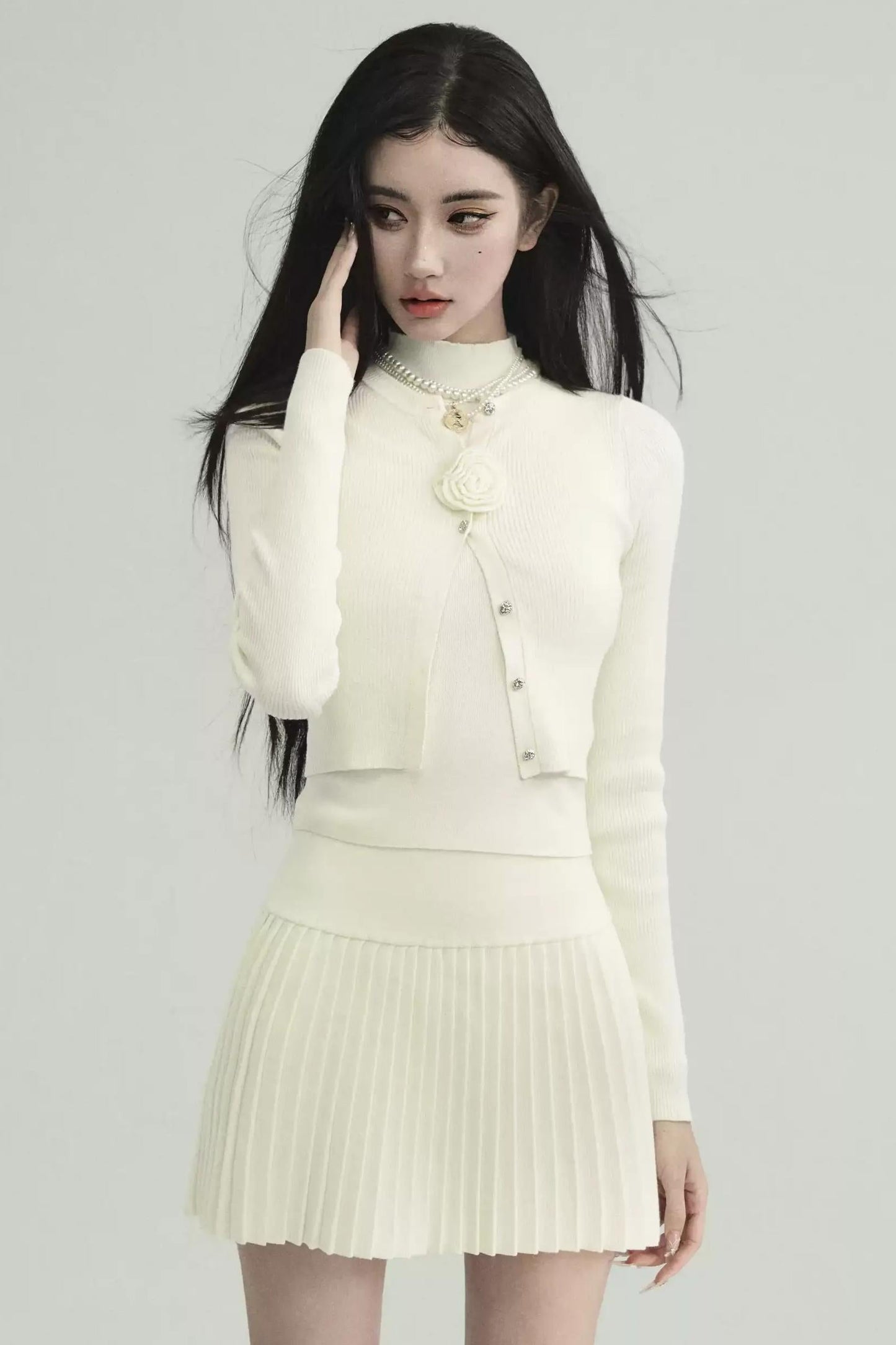 French Knitted Three-piece Set