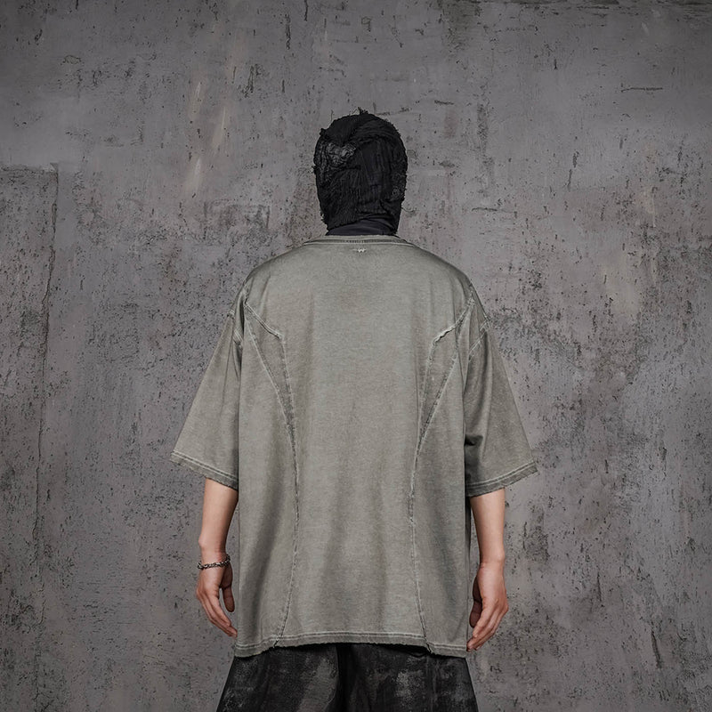 Washed Structured Grey T-shirt