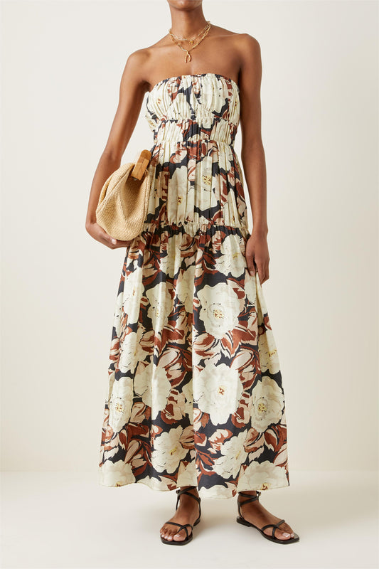 Frill Sleeveless Midi Dress
