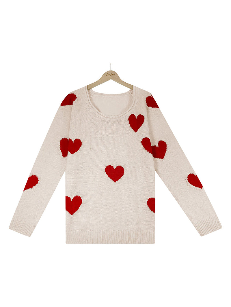 Valentine's Day V-neck Knit Sweater