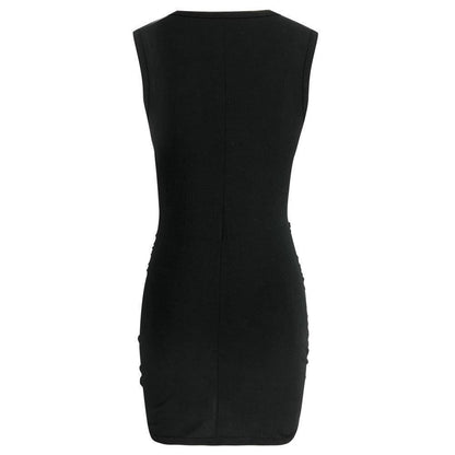 Hollow-out Sleeveless Hot Mini Dress(2 Colors)