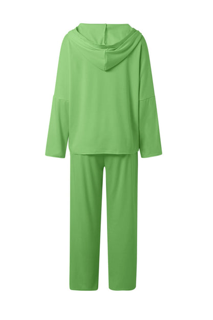Color Hoodie Haren Pants Set