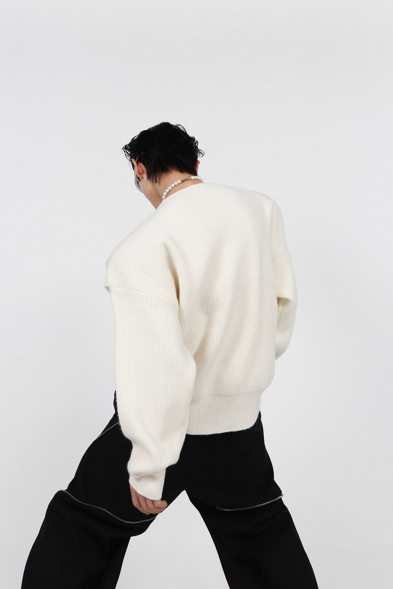 Logo Sweater With Knit Design