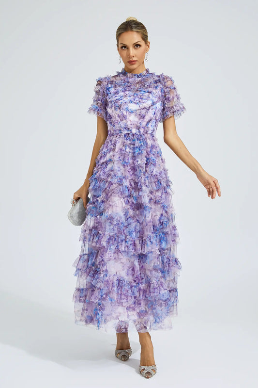 Saroyan Purple Midi Dress