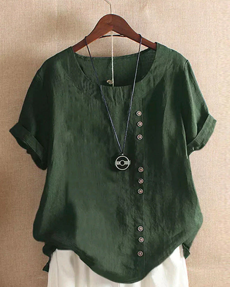 Beatrice | ’s Summer Button Detail Blouse