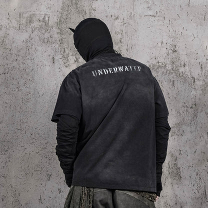 Underwater Black Techwear Pocket T-shirt
