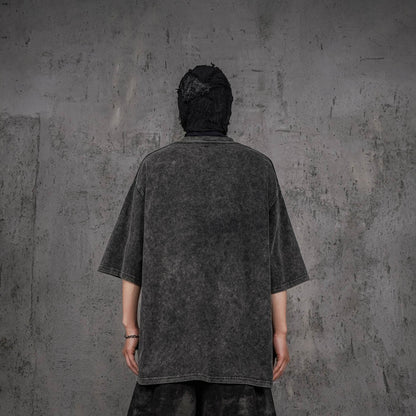 Distressed Washed Black T-shirt