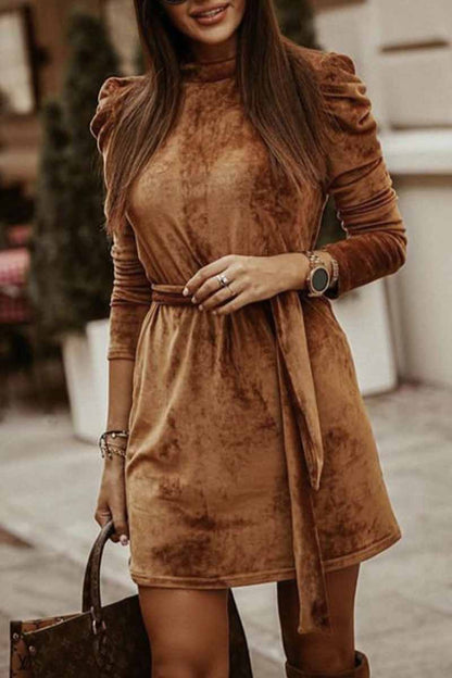 Long Sleeve Mini Dress(4 Colors)