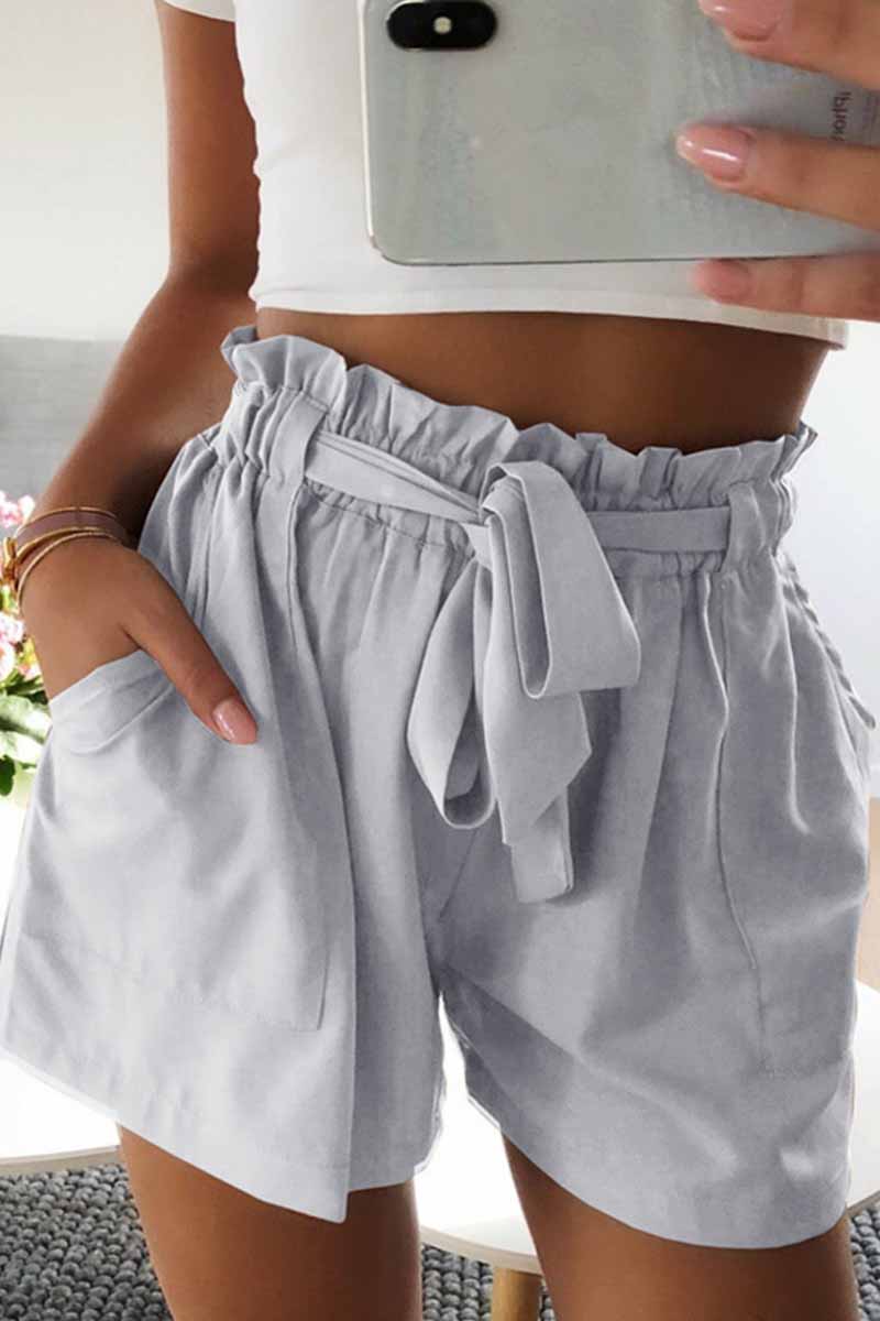 Elastic Wide Leg Strap High Waist Shorts