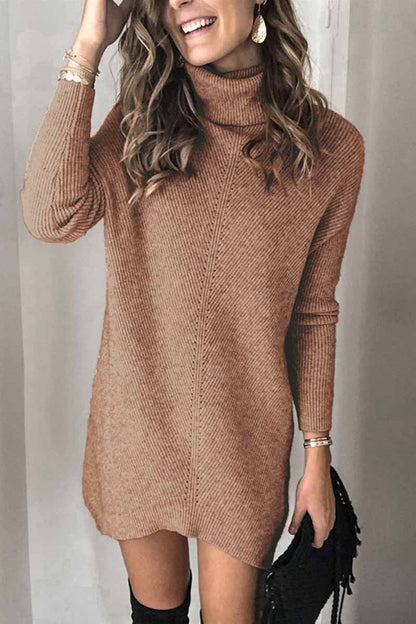 Turtleneck Mini Dress(2 Colors)