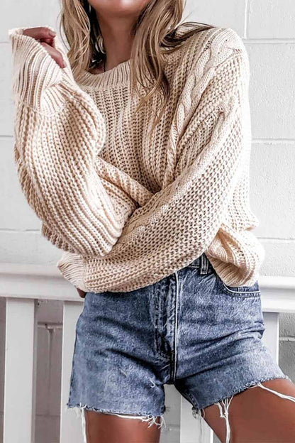 Loose O-neck Knitted Sweater