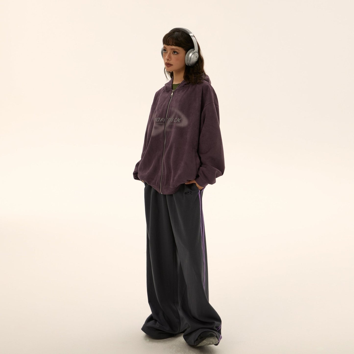 Two-stripes Wide-leg Track Pants