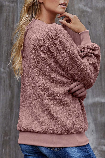 Teddy Plush Sweater Tops