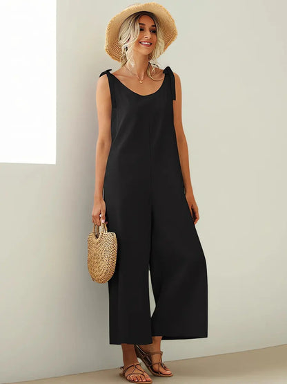 Loose Color Straight Jumpsuits