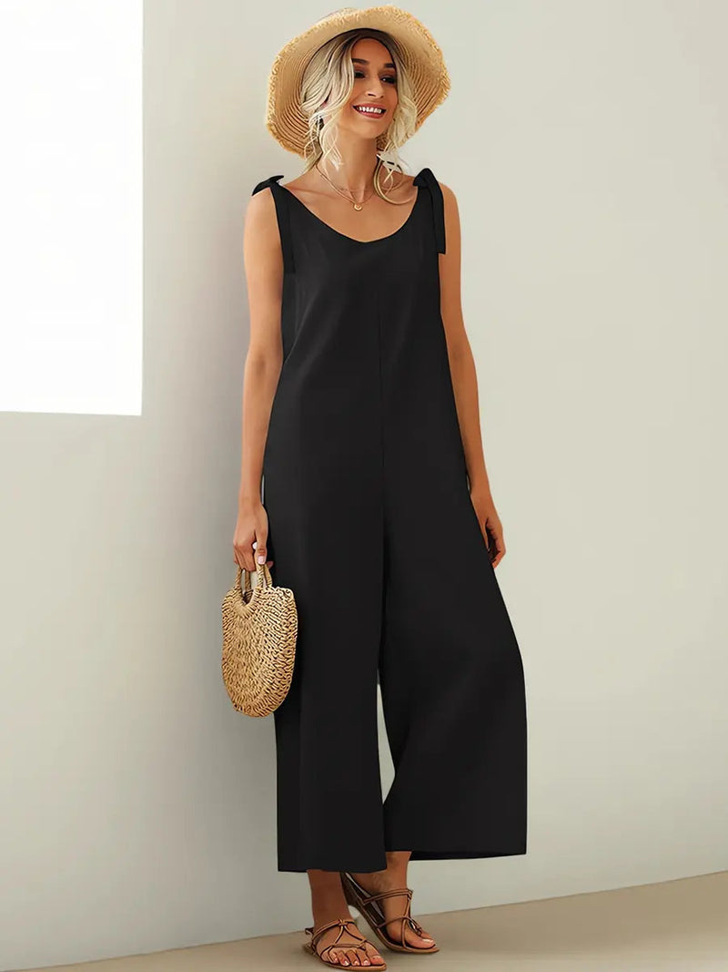 Loose Color Straight Jumpsuits