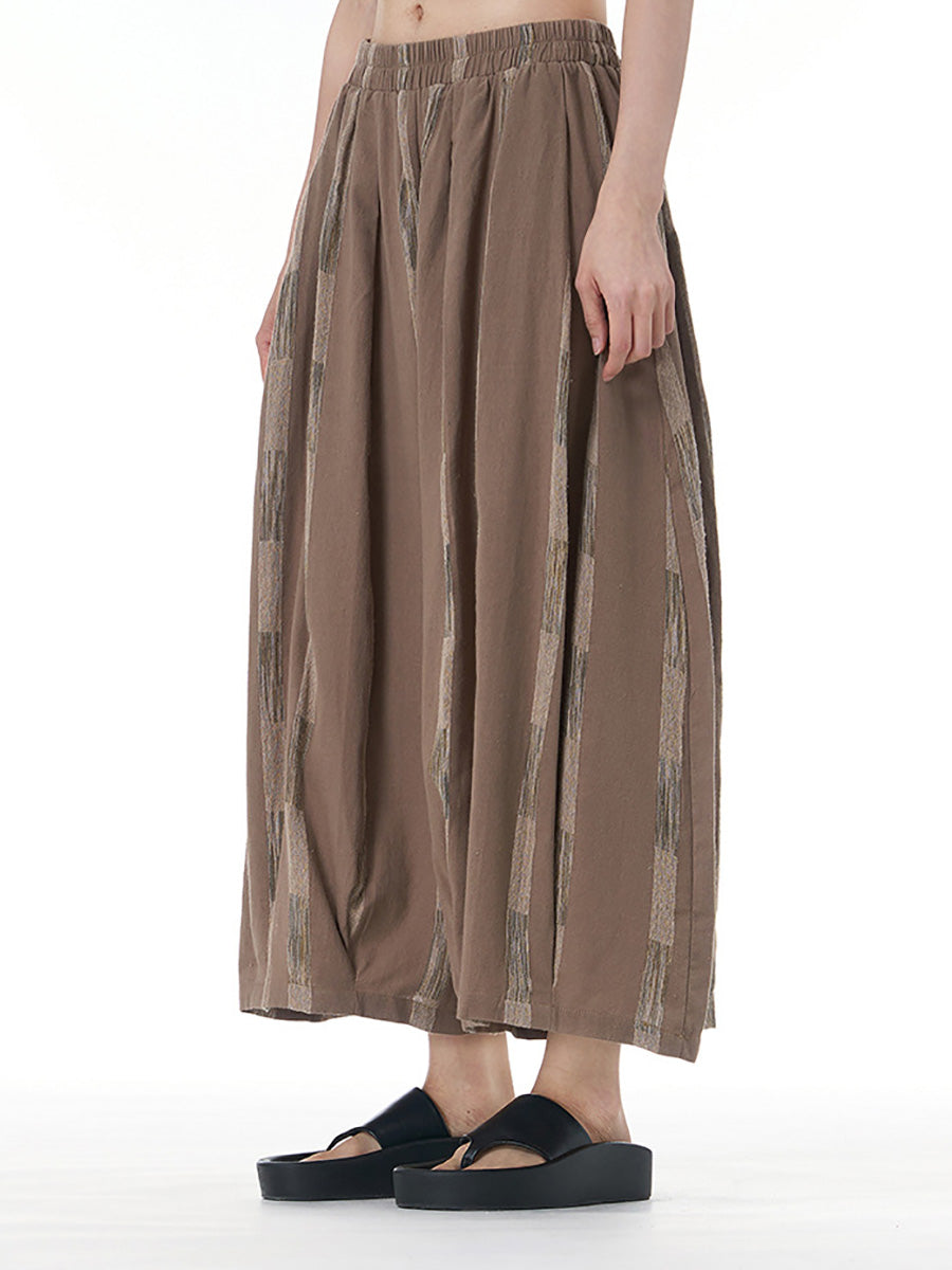 Summer Print Wide-leg Cotton Pants Fd033