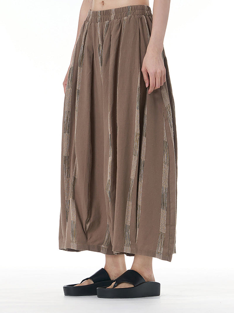 Summer Print Wide-leg Cotton Pants Fd033