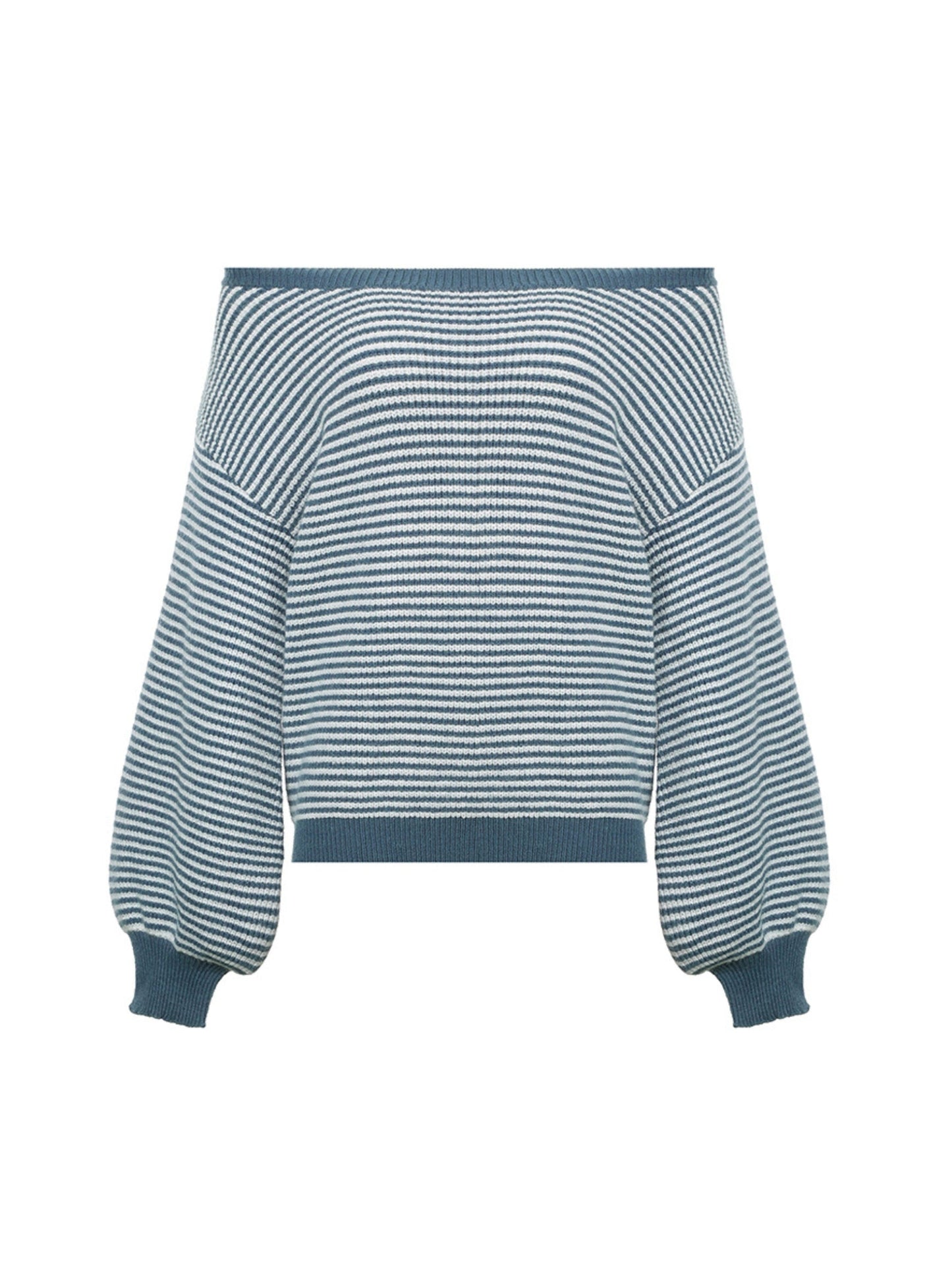 Nura Striped Off-shoulder Sweater