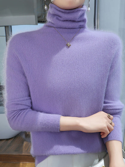 Autumn Turtleneck Wool Soft Warm Knit Sweater Av1029