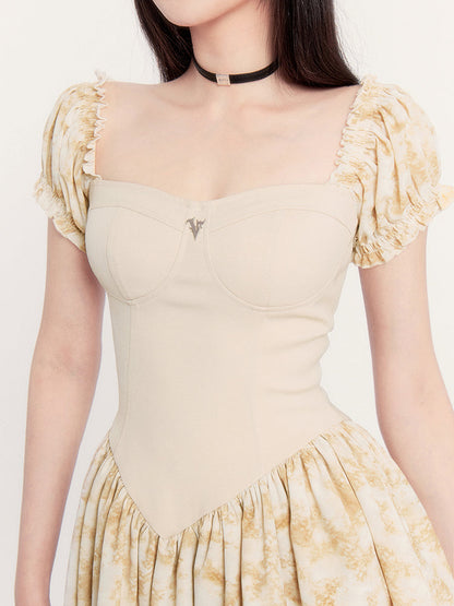 Puff Sleeve Mini Dress