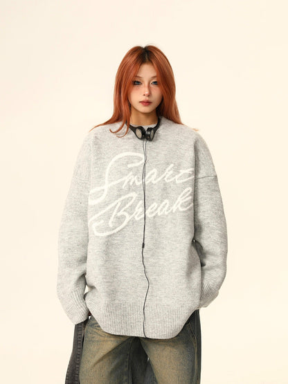Smart Break Oversized Sweater Jacket