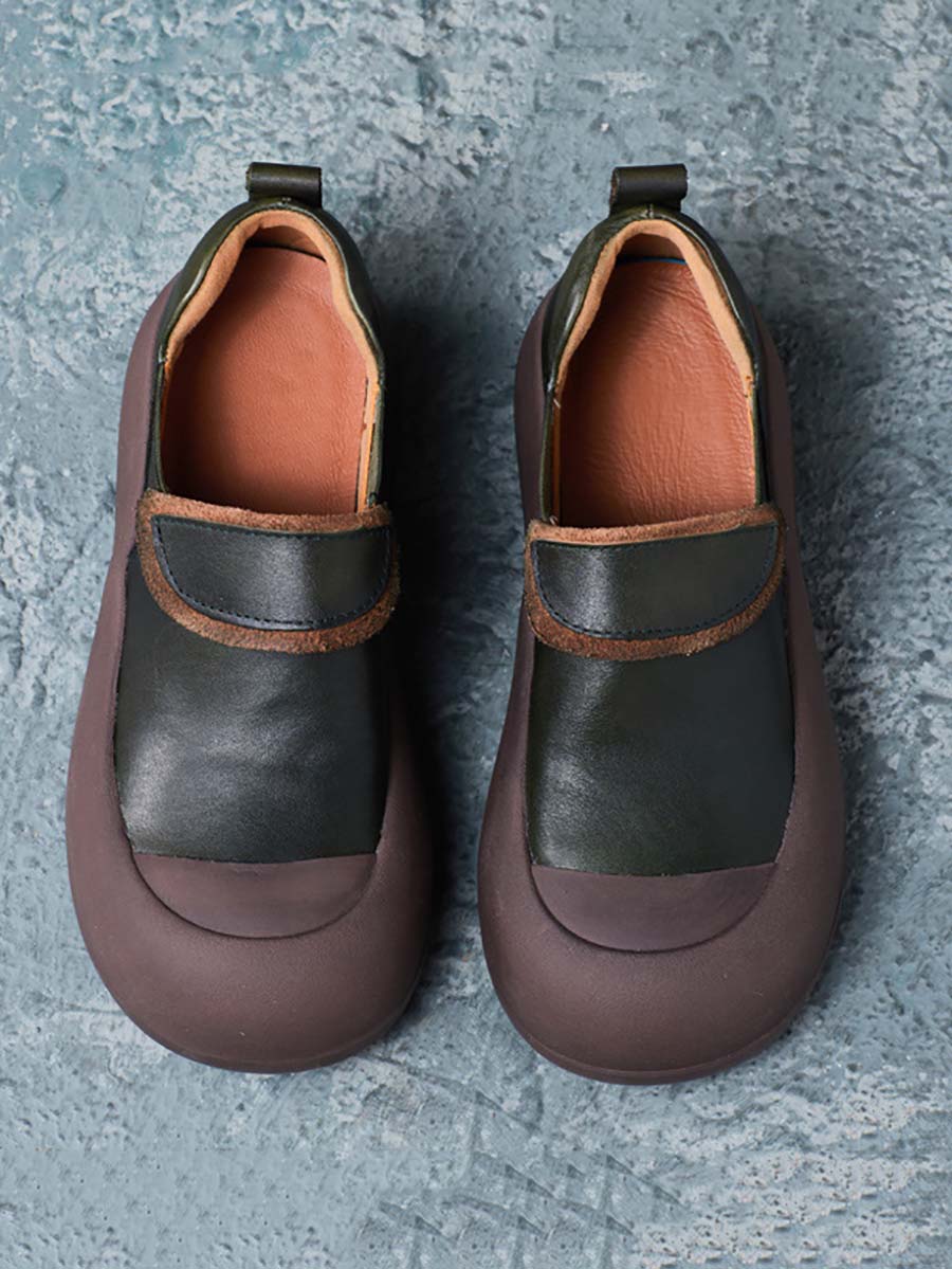 Autumn Stylish Genuine Leather Platform Shoes At1069
