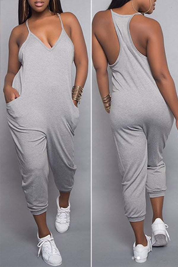 Basics Pocket Design Cami Jumpsuit Ar5079