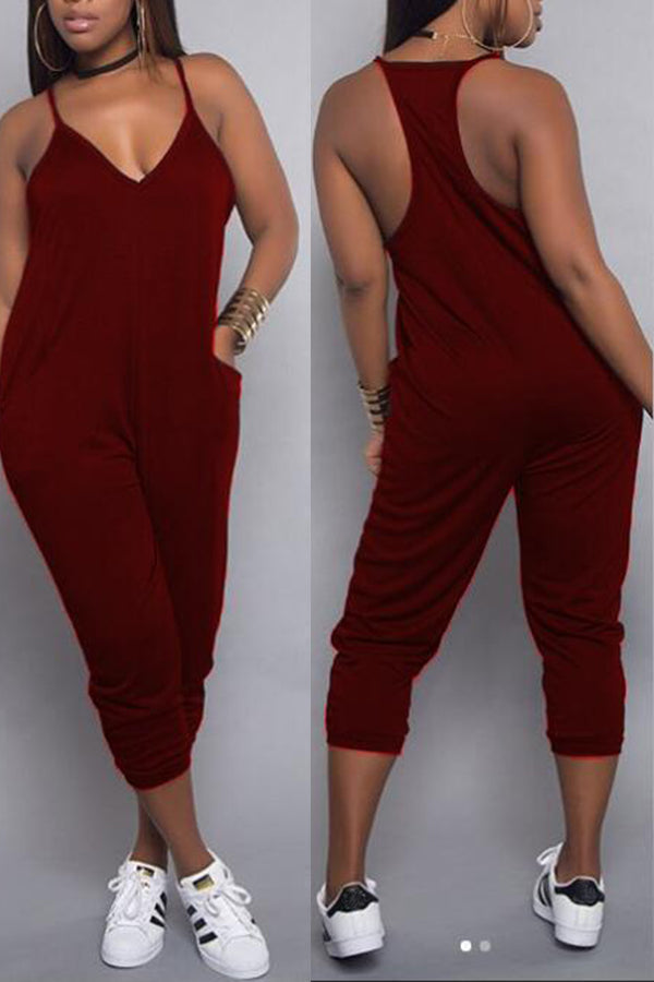 Basics Pocket Design Cami Jumpsuit Ar5079