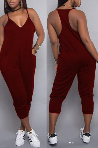 Basics Pocket Design Cami Jumpsuit Ar5079