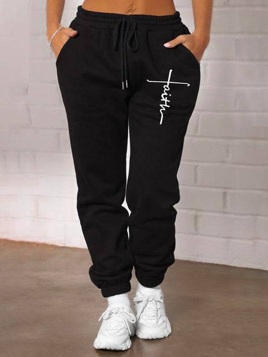 Basics Mid Waist Drawstring Pants Ar70105