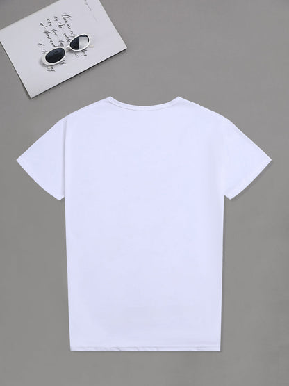 Round Neck Letter Print T-shirt Ar50140