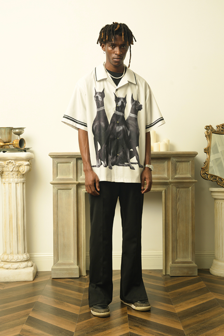 Doberman Print Short Sleeve T-shirt