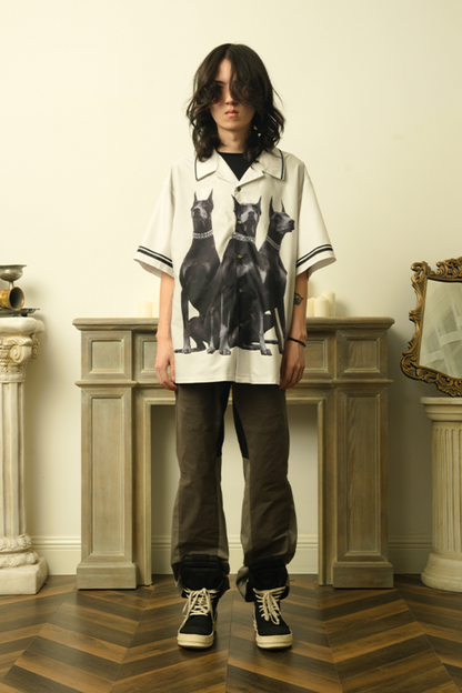 Doberman Print Short Sleeve T-shirt