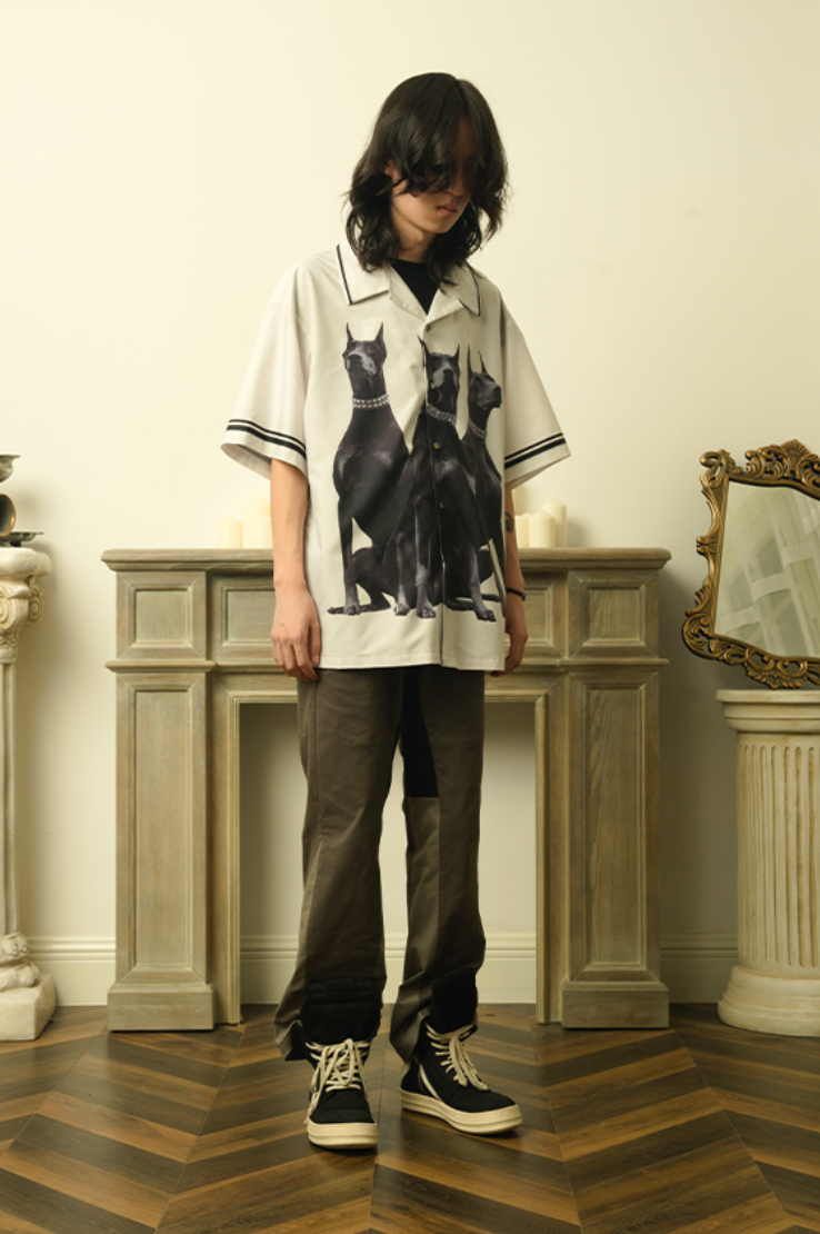 Doberman Print Short Sleeve T-shirt