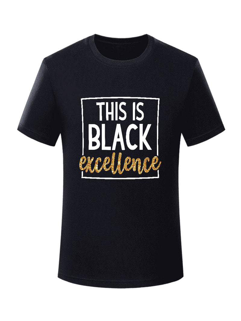 Round Neck Letter Print T-shirt Ar50140