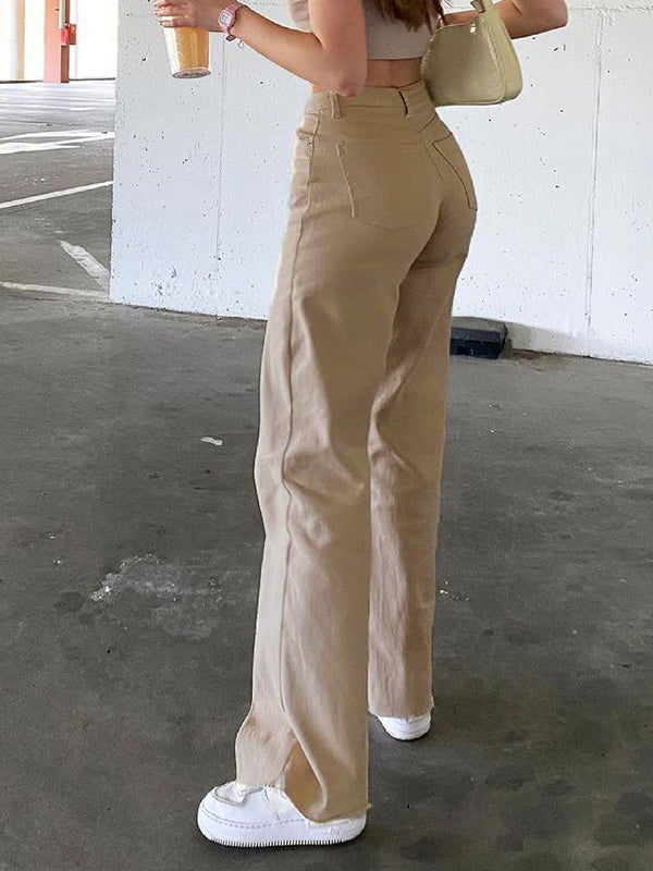 Color Straight Pants